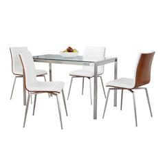Silver Fuji-Mason Swivel Dining Set - 5 Piece
