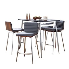 Marcel-Mason Swivel Counter Height Dining Set - 5 Piece