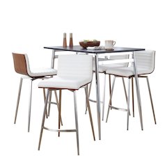 Marcel-Mason Swivel Counter Height Dining Set - 5 Piece