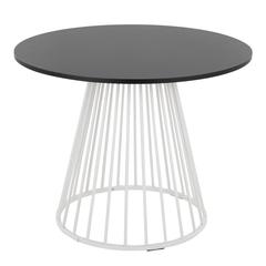 White Metal, Black MDF Canary Cosmo Dining Table