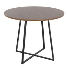 Black Metal, Walnut Wood Canary Cosmo Dining Table