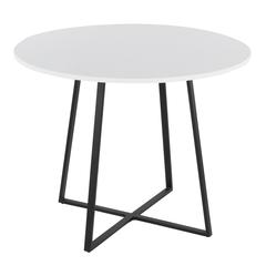 Black Metal, White MDF Canary Cosmo Dining Table