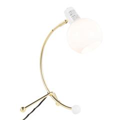Gold Metal, White Plastic Eileen Task Lamp