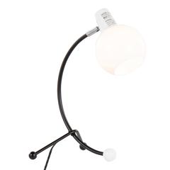 Black Metal, White Plastic Eileen Task Lamp