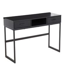 Black Metal, Black Wood Franklin Console Table