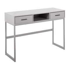 Grey Metal, Grey Wood Franklin Console Table