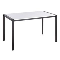 Black Metal, White Wood Fuji Dinette Table