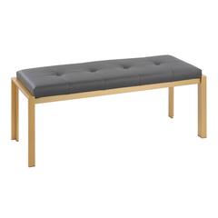 Gold Metal, Grey PU Fuji Bench