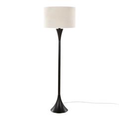 Oil Rubbed Bronze, Natural Linen Lenuxe 65" Metal Floor Lamp