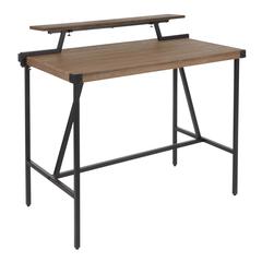 Black Metal, Brown Bamboo Gia Counter Table