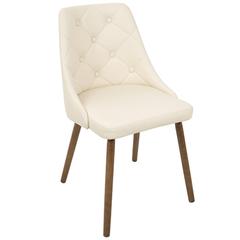 Walnut, Cream Giovanni Chair