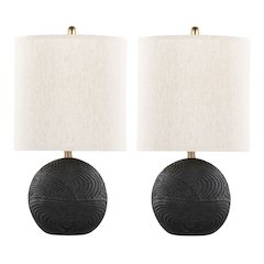Kona 23" Polyresin Table Lamp - Set of 2