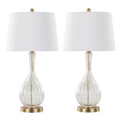 Clear Jenny 27" Glass Table Lamp - Set of 2