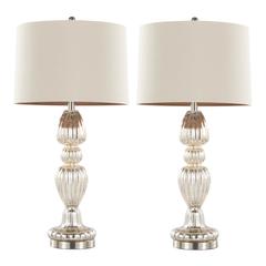 Clear Spade 30" Glass Table Lamp - Set of 2