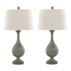 Brown Cipolla Poly 29" Poly Table Lamp - Set of 2