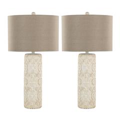 Brown Charlotte 30" Polyresin Table Lamp - Set of 2