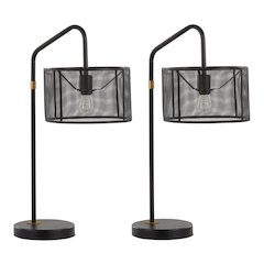 Mod Mesh 27" Metal Task Lamp with USB - Set of 2
