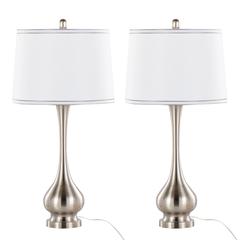 Silver Cairo 28.75" Metal Table Lamp - Set of 2