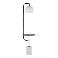 Symbol 66" Metal Floor Lamp With Side Table