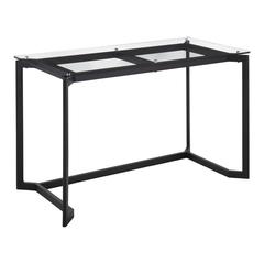 Black Steel, Clear Glass Masters Office Desk