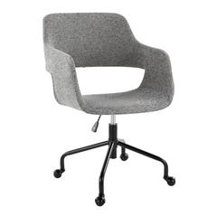 Black Metal, Grey Fabric Margarite Adjustable Office Chair