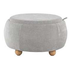 Tray Pouf Storage Ottoman