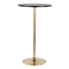Gold Metal, Black MDF Pebble Dining or Bar Table