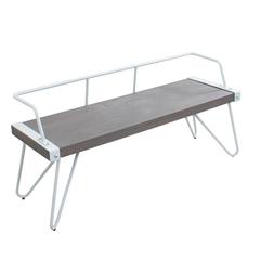 White, Grey Stefani Bench