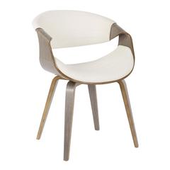 Light Grey Wood, White Pu Symphony Chair