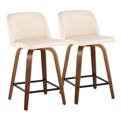 Multi Toriano 24" Fixed Height Counter Stool - Set of 2
