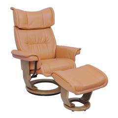Scandinavian / European-styled recliner - ottoman