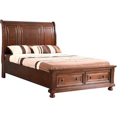 Glory Furniture Meade Queen Bed in Cherry Color