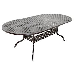Savannah Outdoor Aluminum Oval Dining Table