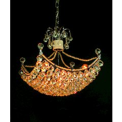 Crystal Orb Basket Chandelier