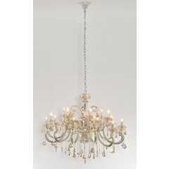Hollywood Brush 18 light Silver Chandelier