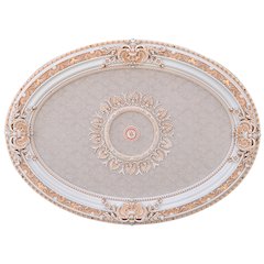 French Blanco Oval Chandelier Ceiling Medallion