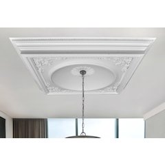 Elegant Large Dome Ceiling Medallion 58 Inch Square