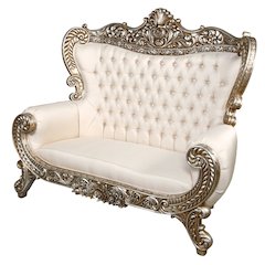 Platine Palatial Hand Carved Parlor Sofa