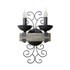 2 Pack Ridge Line Double Sconce