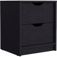 Basilea Nightstand Black MDF