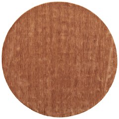 Luna Modern Solid, Orange, 8' x 8' Round Rug
