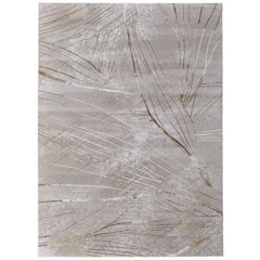 Waldor Modern Abstract, Taupe/Brown/Silver, 5' x 8' Area Rug