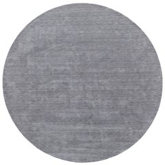 Luna Hand Woven Marled Wool Rug, Dusty Blue, 8ft x 8ft Round, 5798049FSMK000N80