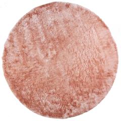 Indochine Plush Shag Rug with Metallic Sheen, Salmon Pink, 8ft x 8ft Round, 4944550FBLH000N80