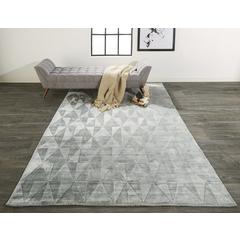 Gramercy Luxe Viscose Rug, High-low Pile, Misty Blue, 4ft x 6ft Accent Rug, 6206335FMST000C00
