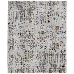 Sonora Modern Abstract, Ivory/Green/Blue, 6'-7" x 9'-6" Area Rug
