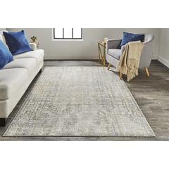 Waldor Distressed Absrtract Rug, Ivory Birch/Beige/Gray, 1ft-8in x 2ft-10in, 7353683FBGE000P18