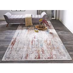 Cadiz Gradient Luster Rug, Gray/Deep Red/Blue, 2ft-2in x 3ft-2in Accent Rug, 8663903FIVYMLTP22