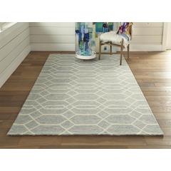 Belfort Modern Minimalist Rug, Lattice Pattern, Blue/Gray, 5ft x 8ft Area Rug, 8698777FBLUGRYE10