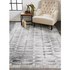 Beckett Eco-Friendly Moroccan Diamond Rug, Light/Dark Gray, 3ft-6in x 5ft-6in, 8900814FGRY000C50